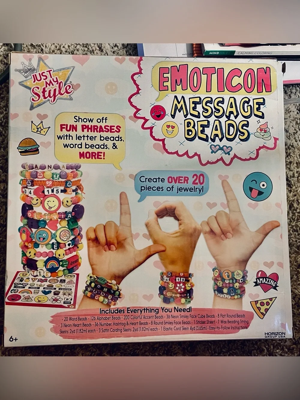 Emoticon Message Beads Jewelry Kit - Multicolor by Just My Style